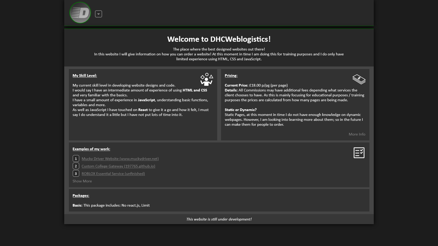 dhcweblogistics 2021